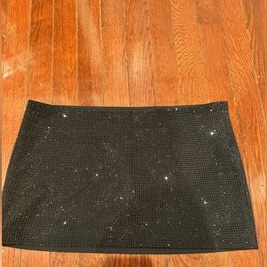 Zara Size medium rhinestone black skirt